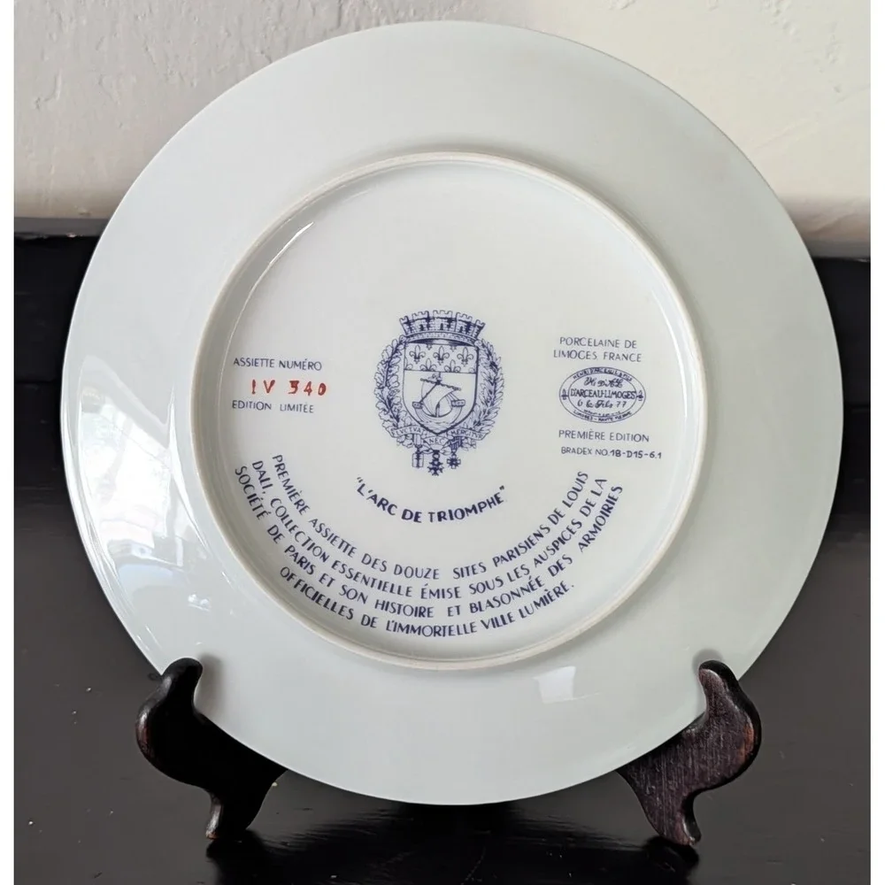 Louis Dali Ltd ed. Collector Plates (Set of 2) La Conciergerie & Arc de Triomphe